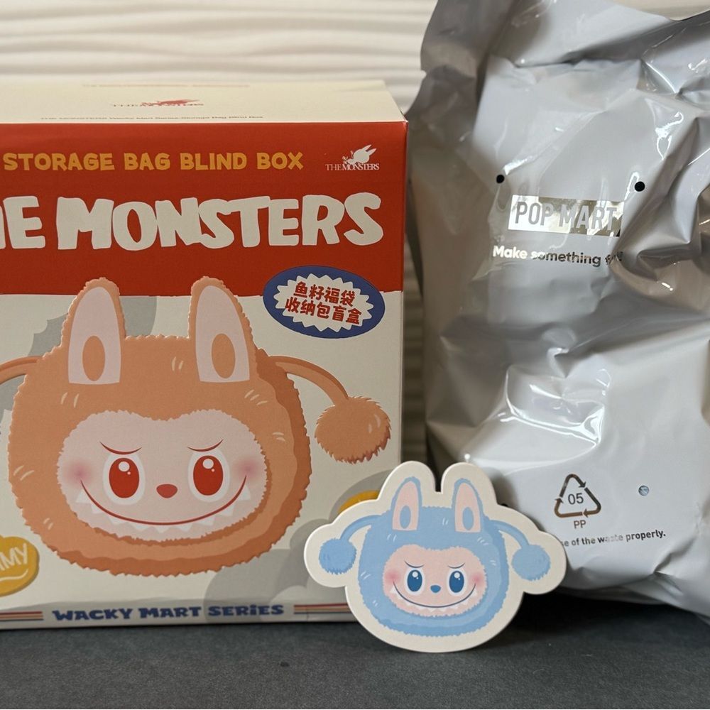 POP MART The Monster Labubu Storage Bag (Stock-cooked Fish Bag)